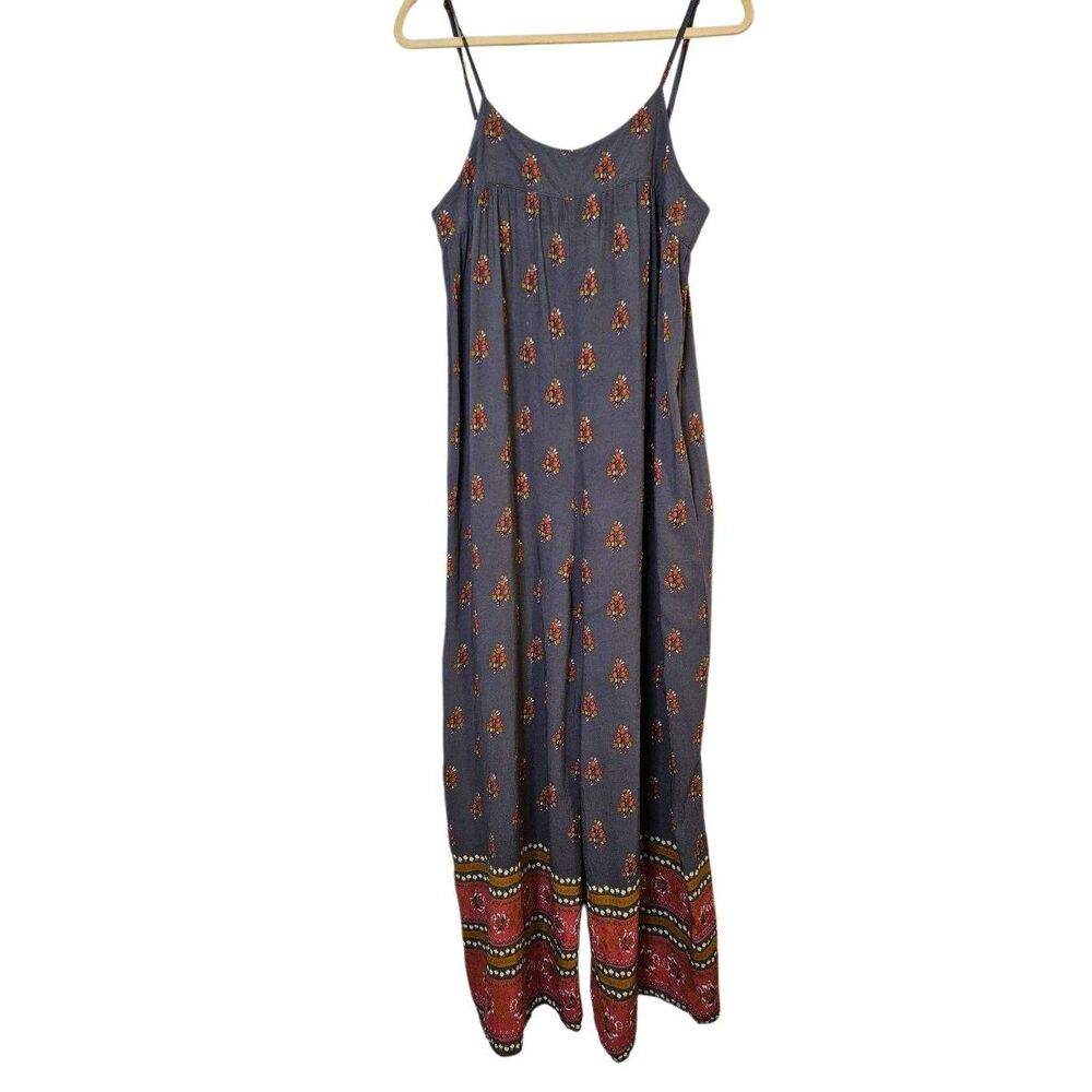 Stylish Women's Jumpsuit in Blue and Red